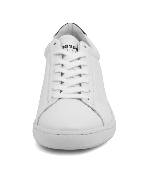 Sneakers en Cuir Blazon Sport Made in France blanc/bordeaux